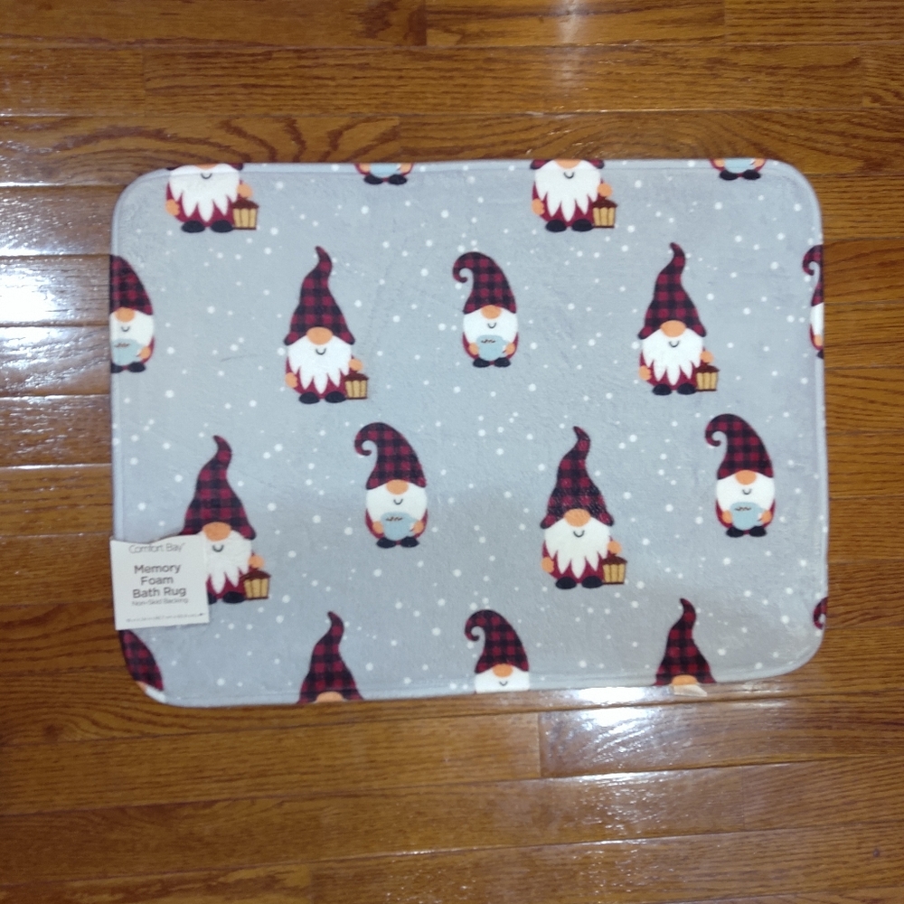 NEW Comfort Bay Memory Gnome Foam Bath Mat 18" x 24" Non-skid Backing rug